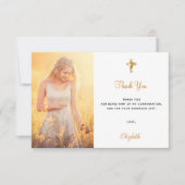 Bestätigungskreuz Foto Dankeschön Karte (Vorderseite)