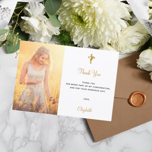 Bestätigungskreuz Foto Dankeschön Karte