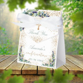 Bestätigungsname Eukalyptus Glitzer Vielen Dank Geschenkschachtel