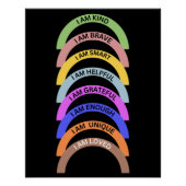 BESTÄTIGUNGSQUOTE MEHRFARBENE RAINBOW-KINDER POSTER (Vorderseite)