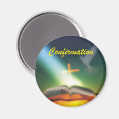 Bestätigungstod, Bibel, Kreuz Magnet (Vorderseite/Rückseite)