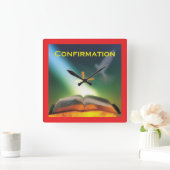 Bestätigungstod, Bibel, Kreuz Quadratische Wanduhr (Zuhause)