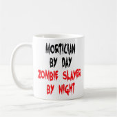 Bestatter Zombie Jäger Witz Kaffeetasse (Links)