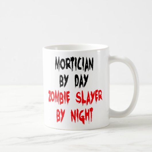 Bestatter Zombie Jäger Witz Kaffeetasse (Rechts)