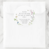 Bestattungsdenkmal Wildblume streuen Samen Runder Aufkleber (Tasche)