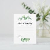 Bestattungsdienst, Eukalyptus, Speicherkarte freig Postkarte (Stehend Vorderseite)