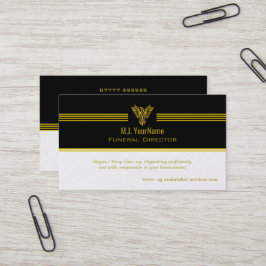 Bestattungsdirektor Goldstreifen und steigender Ph Visitenkarte