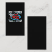 Bestattungsdirektor Postmortem Gefäßchirurg Visitenkarte (Vorne/Hinten)