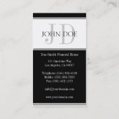 Bestattungsdirektor Strip W/W Visitenkarte (Rückseite)