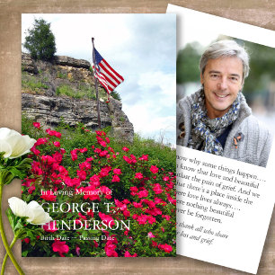 Bestattungsflagge & Blume Gebet Sympathiekarten