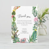 Bestattungskaktus Danke Karte (Stehend Vorderseite)