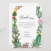 Bestattungskaktus Danke Karte (Vorne/Hinten)