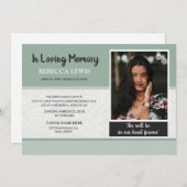 Bestattungskarte Einladung (Vorne/Hinten)