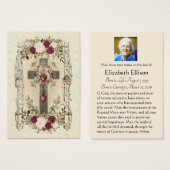 Bestattungskarte für religiöse Denkmäler - (Vorne & Hinten)