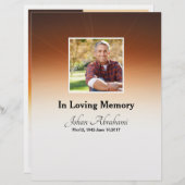 Bestattungsordnung Programmkarte (Vorne/Hinten)