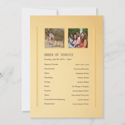 Bestattungsordnung Programmkarte Ankündigung (Rückseite)