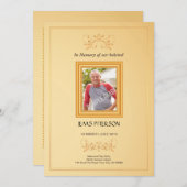 Bestattungsordnung Programmkarte Ankündigung (Vorne/Hinten)