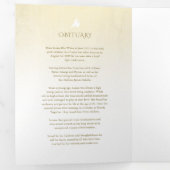 Bestattungsprogramm Reihenfolge der Service Creme  Dreifach-gefaltete Programmkarte (Innen Erste Seite)