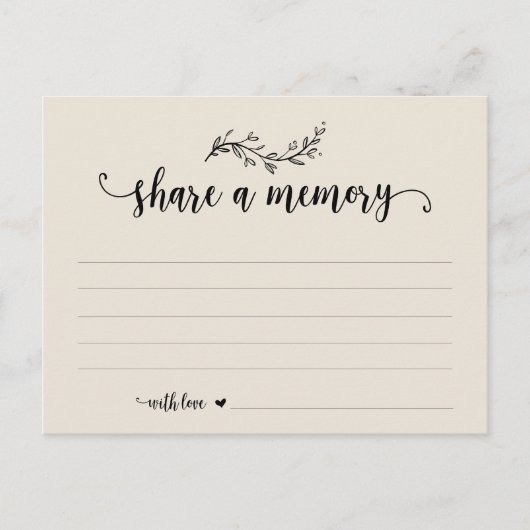 Bestattungsservice, Cream-Thema, Speicherkarte fre Postkarte (Vorderseite)