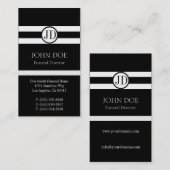 Bestattungsunternehmer-Anhänger-Schwarzes Visitenkarte (Vorne/Hinten)