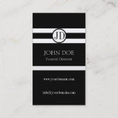 Bestattungsunternehmer-Anhänger-Schwarzes Visitenkarte (Rückseite)