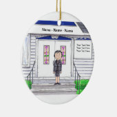 Bestattungsunternehmer - Frau Keramik Ornament (Rechts)