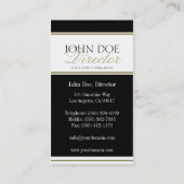 Bestattungsunternehmer-Goldskript Visitenkarte (Rückseite)