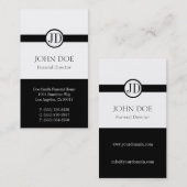 Bestattungsunternehmer-hängendes Weiß Visitenkarte (Vorne/Hinten)