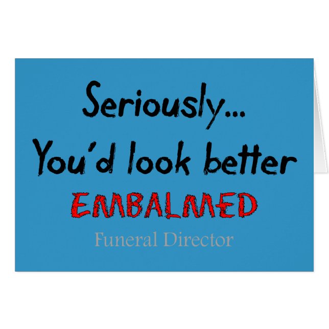 Bestattungsunternehmer-/Leichenbestatter-lustiger (Vorderseite (Horizontal))
