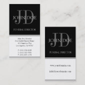 Bestattungsunternehmer-vertikales Weiß Visitenkarte (Vorne/Hinten)