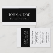 Bestattungsunternehmer-weiße/schwarze Fahne Visitenkarte (Vorne/Hinten)