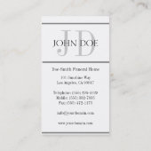 Bestattungsunternehmer-weißer/grauer Streifen Visitenkarte (Rückseite)