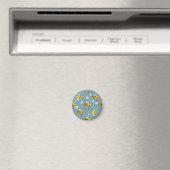 Bestäubende Bienen, blühende Gartenlandschaft. Magnet (In Situ (Geschirrspüler))
