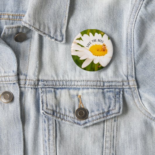Bestäuber Rettete den Bienen Daisy Blume Garden Button (Beispiel)