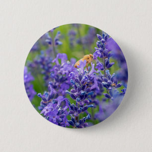 Bestäuber Rettete die Bienenzucht-Blume Kräuter Button