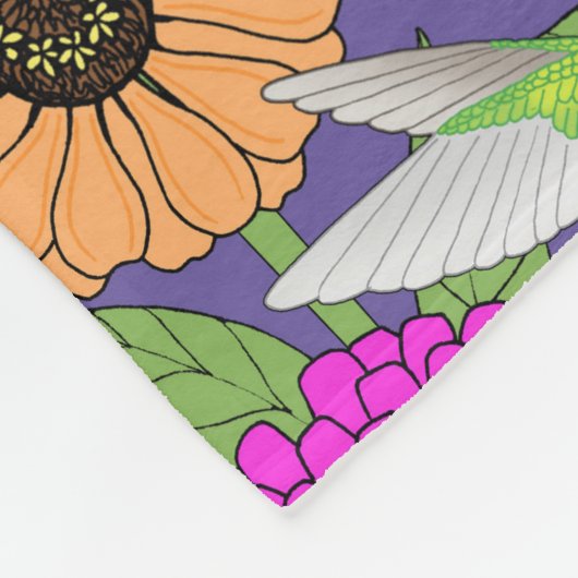 Bestäuber und Zinnia Fleecedecke (Ecke)