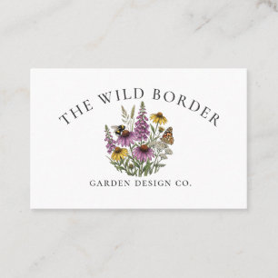 Bestäuberfreundliches Garten Designer Geschäftskar Visitenkarte