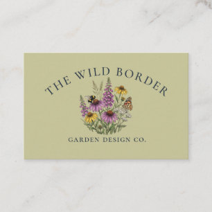 Bestäuberfreundliches Garten Designer Geschäftskar Visitenkarte