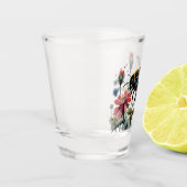 Bestäubung rosa Wildblumen Schnapsglas (Links)