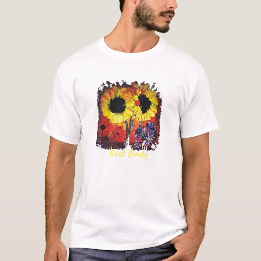 "BestBuds" Sonnenblume-Shirt T-Shirt (Vorderseite)