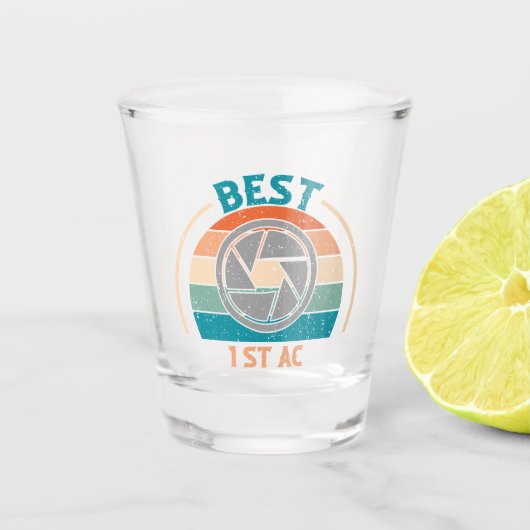 Beste 1. AC - Retro Style Shot Glass Schnapsglas (Vorderseite)