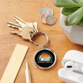 Beste 1. AD - Retro Style Premium Round Schlüssela Schlüsselanhänger