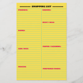 Beste 2-seitige Einkaufsliste Flyer