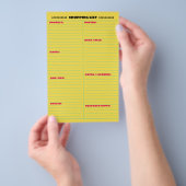 Beste 2-seitige Einkaufsliste Flyer (Handgriff)