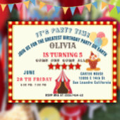 BESTE 5. Geburtstagsparty Circus THEMA Einladung