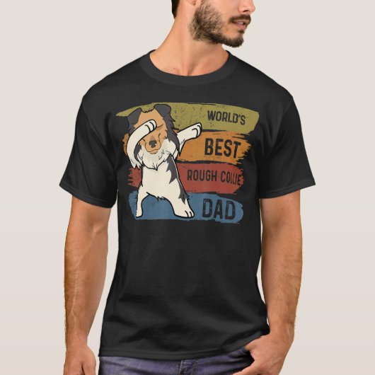 Beste Abbaustufe Rough Collie Vater Dab für Kinder T-Shirt (Vorderseite)