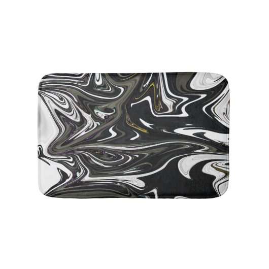 Beste abstrakte Schwarzweißkunst, abstrakte Farbe Badematte (Vorderseite)