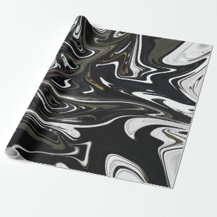 Beste abstrakte Schwarzweißkunst, abstrakte Farbe Geschenkpapier