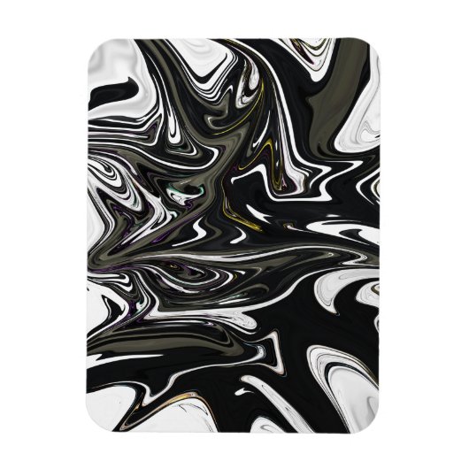 Beste abstrakte Schwarzweißkunst, abstrakte Farbe Magnet (Vertikal)