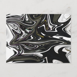 Beste abstrakte Schwarzweißkunst, abstrakte Farbe Postkarte
